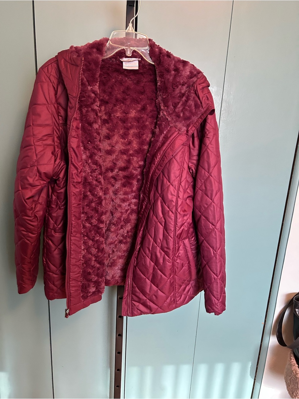 Columbia Women's Quilted Faux-Fur Lined Jacket - Burgundy